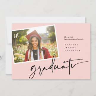 Invitación moderna de instantáneas para graduados 
