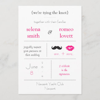 Invitación moderna de la boda