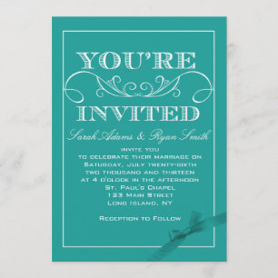 Invitación moderna de la boda de la cinta de la
