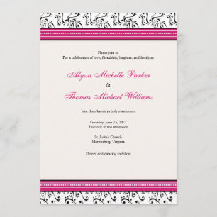 Invitación moderna de la boda del remolino