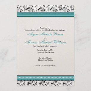 Invitación moderna de la boda del remolino