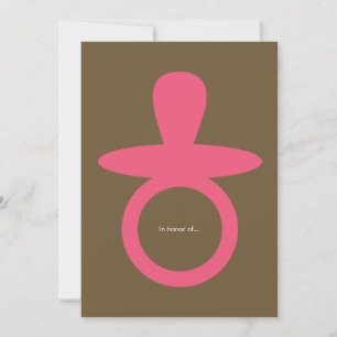Invitación moderna de la ducha de la niña - rosa y