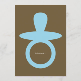 Invitación moderna de la ducha del bebé - azul y