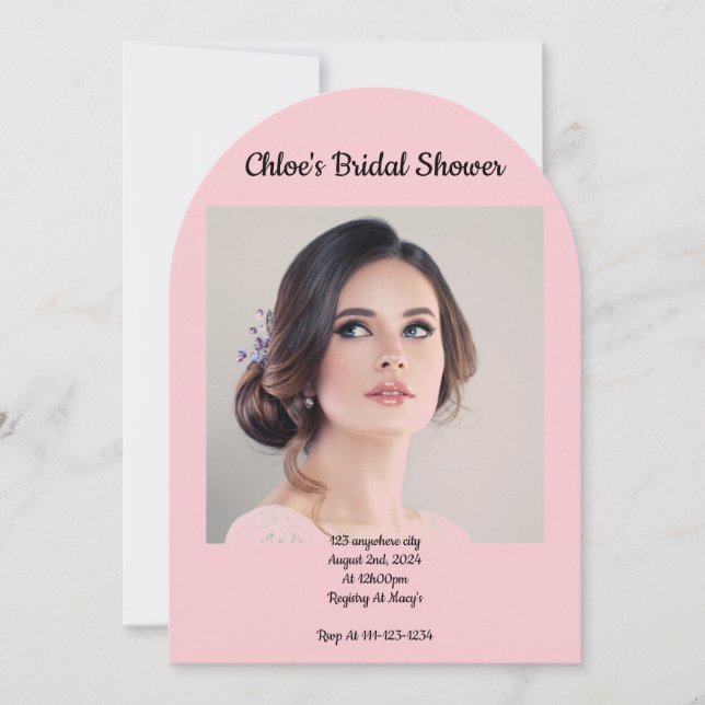 INVITACIÓN MODERNA DE LA DUCHA DEL BRIDAL DE ROPA (Anverso)