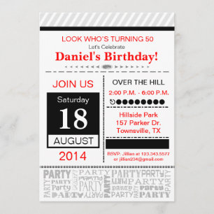 Invitación moderna de la fiesta de cumpleaños