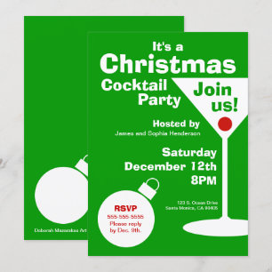 Invitación moderna de la fiesta de Navidad