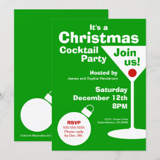 Invitación moderna de la fiesta de Navidad