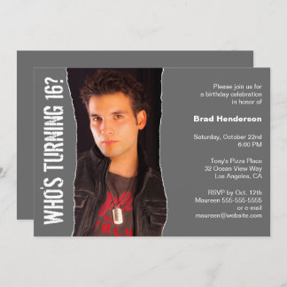 Invitación moderna de la foto de la fiesta de