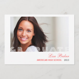 Invitación moderna de la graduación de la