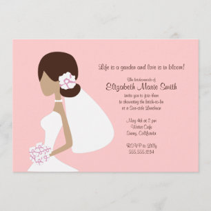 Invitación moderna de la silueta de la novia