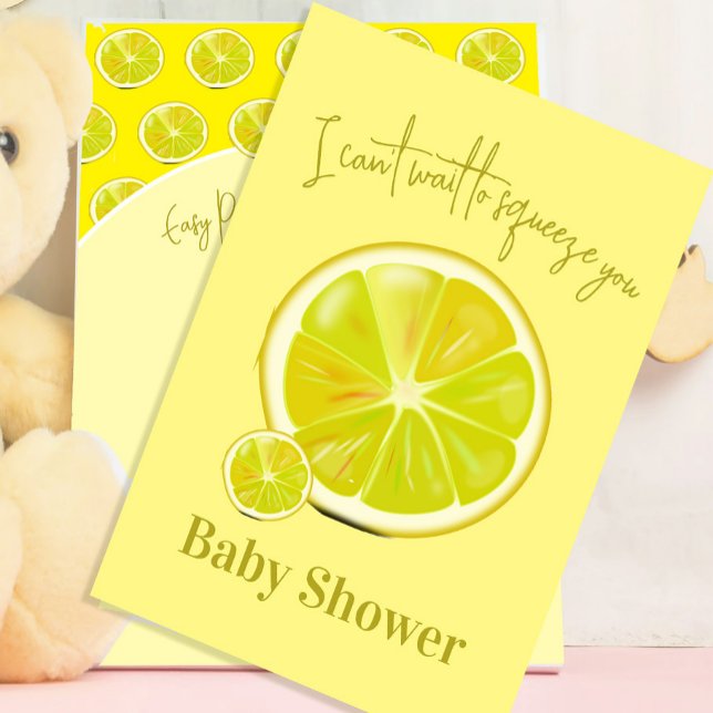 Invitación moderna de limón Baby Shower Citrus ama (Subido por el creador)