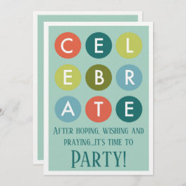 Invitación moderna de los círculos del fiesta de