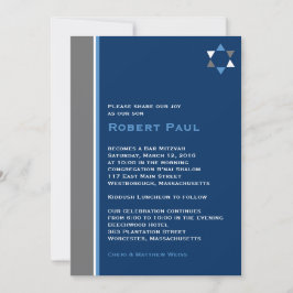 Invitación moderna de Mitzvah de la barra de la