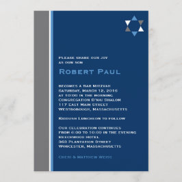 Invitación moderna de Mitzvah de la barra de la