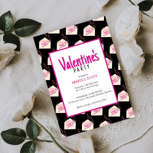 Invitación moderna de moda a celebrar San Valentín