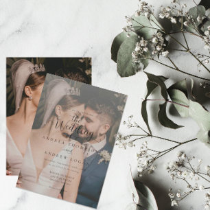 Invitación moderna de moda para una boda fotográfi
