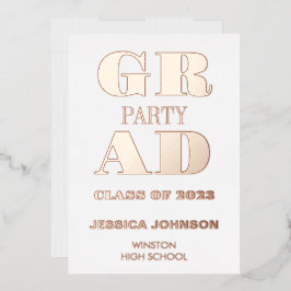 INVITACIÓN MODERNA DE RELIEVE METALIZADO DE FIESTA