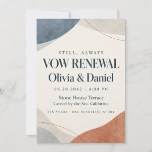 Invitación moderna de renovación de votos de oro m