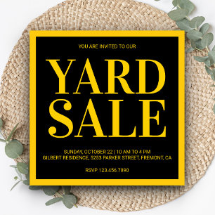 Invitación moderna de venta de patio