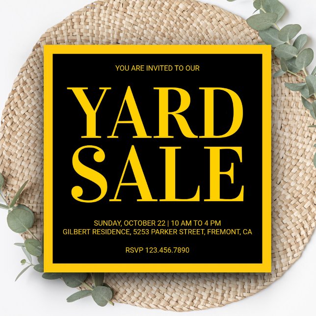 Invitación moderna de venta de patio (Subido por el creador)