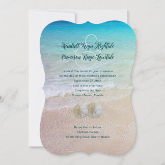 Invitación moderna del Boda costero del dólar de a