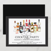 Invitación moderna del cóctel del compromiso