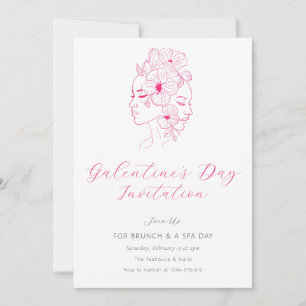 Invitación moderna del día de Galentine