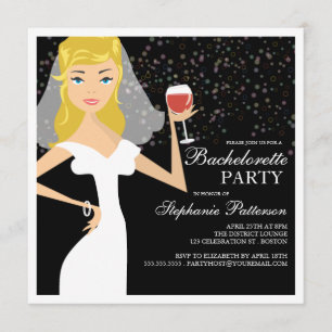 Invitación moderna del fiesta de Bachelorette del