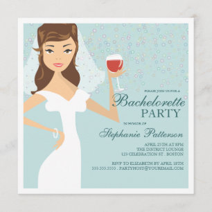 Invitación moderna del fiesta de Bachelorette del