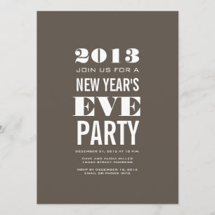 Invitación moderna del fiesta de Brown de Noche