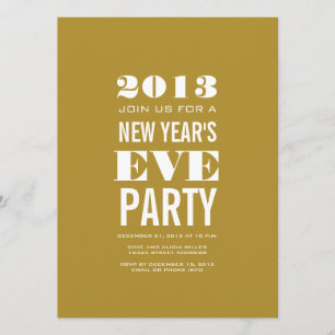 Invitación moderna del fiesta de Noche Vieja del