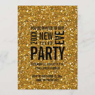 Invitación moderna del fiesta de Noche Vieja del