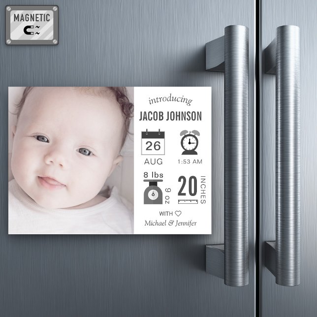 Invitación moderna del nacimiento de la foto de (Subido por el creador)