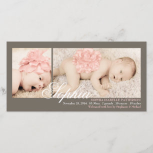 Invitación moderna del nacimiento de la niña de