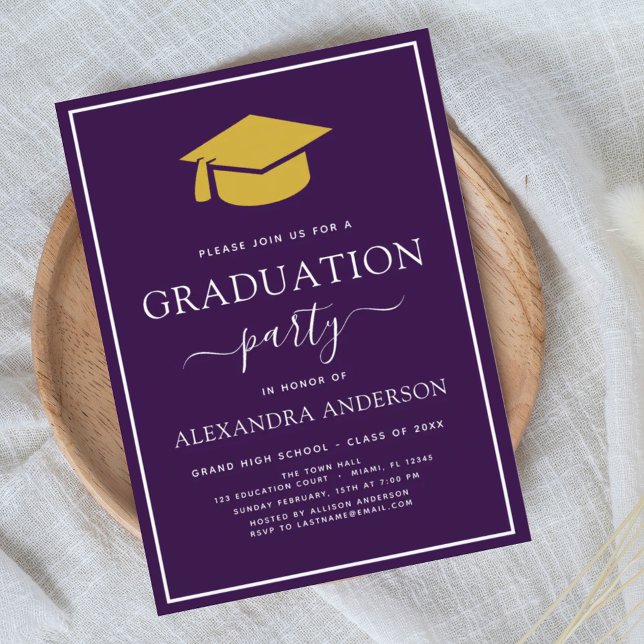 Invitación moderna del partido de graduación 2024  (Subido por el creador)