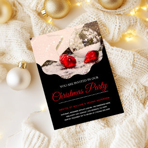 Invitación moderna del partido de los Navidades ne