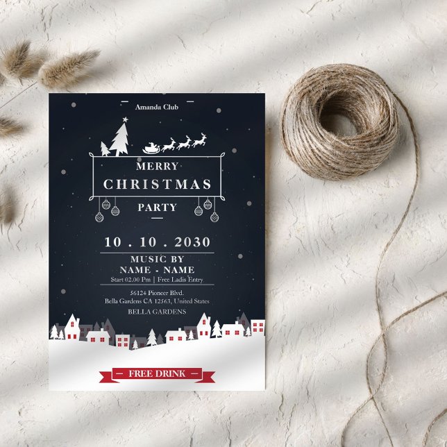 Invitación moderna del partido Navidades oscuros (Subido por el creador)