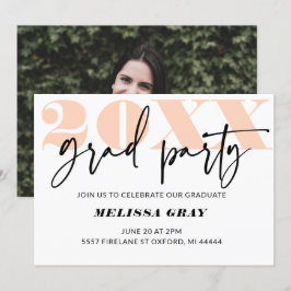 Invitación moderna del Pastel Ombre Grad Party