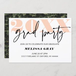 Invitación moderna del Pastel Ombre Grad Party