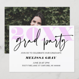 Invitación moderna del Pastel Ombre Grad Party Lil