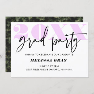 Invitación moderna del Pastel Ombre Grad Party Lil