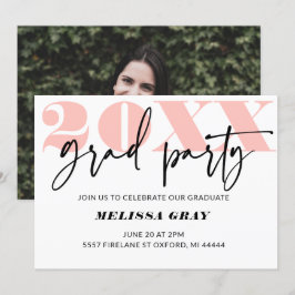Invitación moderna del Pastel Ombre Grad Party Pin