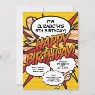 Invitación moderna divertida para cumpleaños para