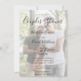 Invitación Moderna ducha de 2 parejas LGBTQ fotográficas