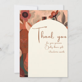 Invitación Moderna ducha de bebé Terracotta boho