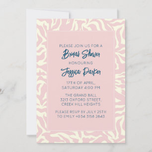 Invitación Moderna ducha de Bonito rosa pastel rosa