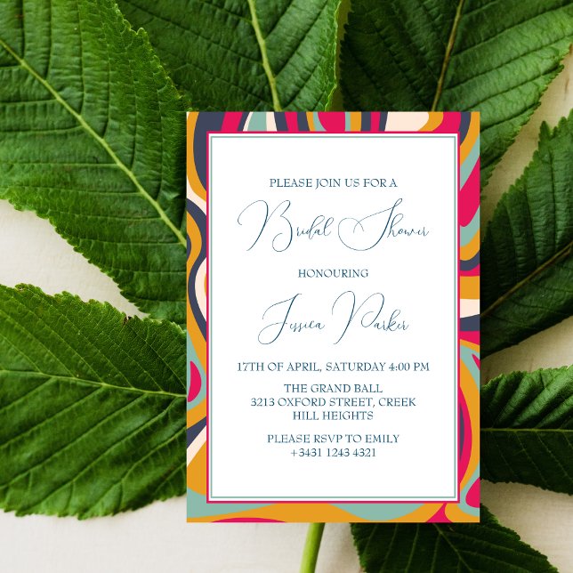 Invitación Moderna ducha de novia clásica de mármol (Subido por el creador)
