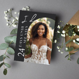 Invitación Moderna ducha de novia con fotografía en arco Mini