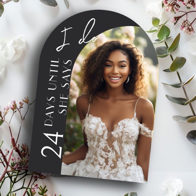 Invitación Moderna ducha de novia con fotografía en arco Mini (Subido por el creador)