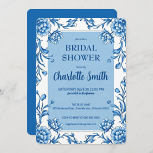 Invitación Moderna ducha de novia de estilo chino sencillo